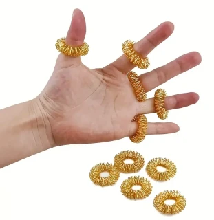 Zlatý akupunkturní prsten 5ks